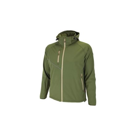 BENNON FORCE SOFTSHELL KABÁT, ZÖLD/HOMOK